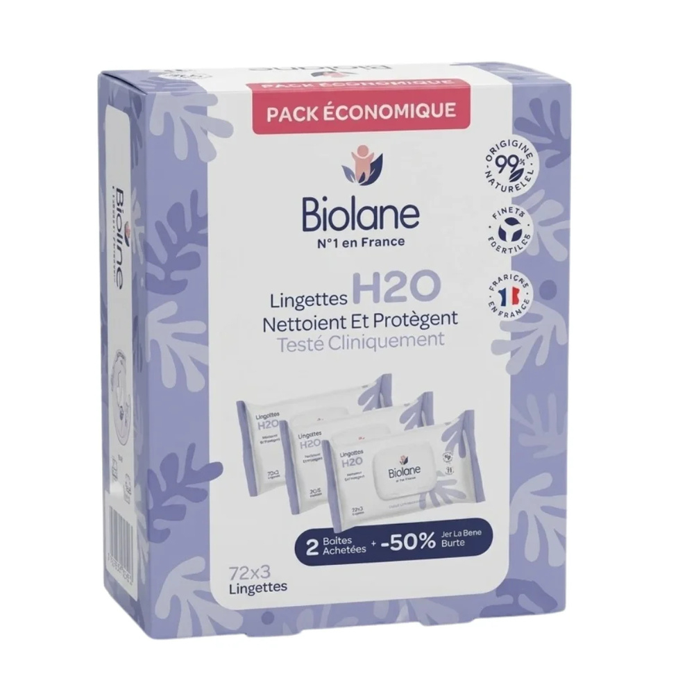 Pack Biolane Pack Lingettes H2o 372 Pack