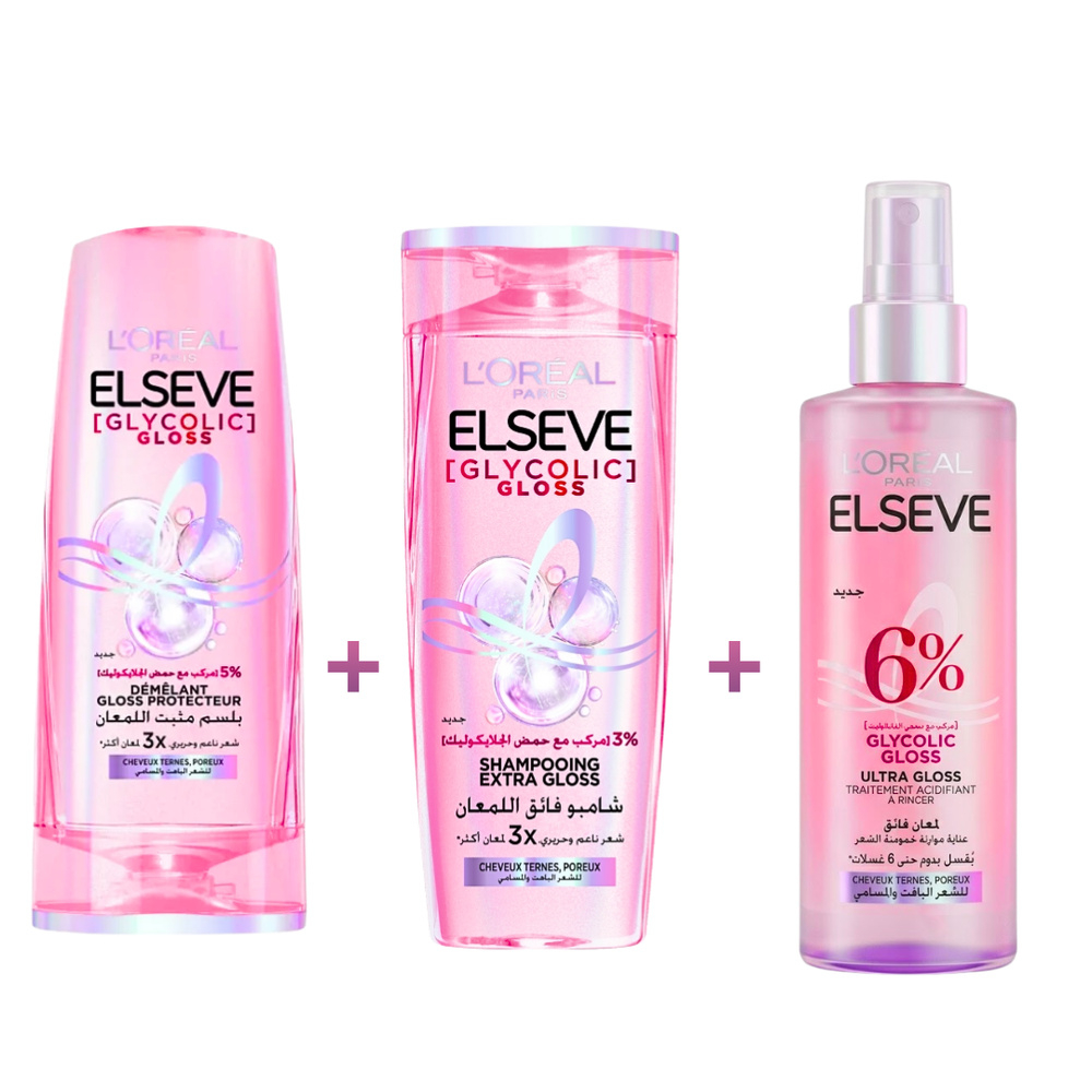 Pack Elseve Glycolic Gloss Shampooingdemelantultra Glosscoffret