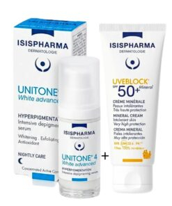Pack Isispharma Unitone 4 White Advanced Uveblock Mineral Teinte Spf50 40ml Pack