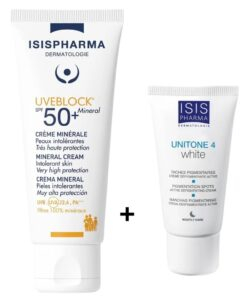 Pack Isispharma Unitone 4 White Creme Uveblock Mineral Teinte Spf50 40ml Pack