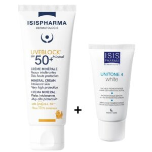Pack Isispharma Unitone 4 White Creme Uveblock Mineral Teinte Spf50 40ml Pack