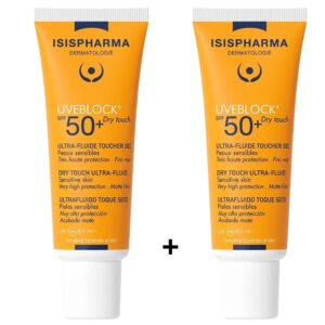 Pack Isispharma Uveblock Dry Touch Ultra Fluide Spf50 2 X 40ml Pack