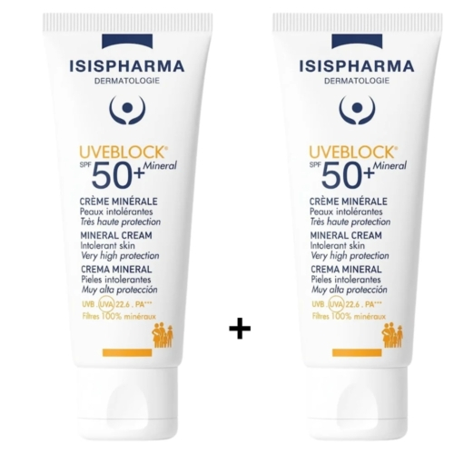 Pack Isispharma Uveblock Mineral Invisible Spf50 2 X 40ml