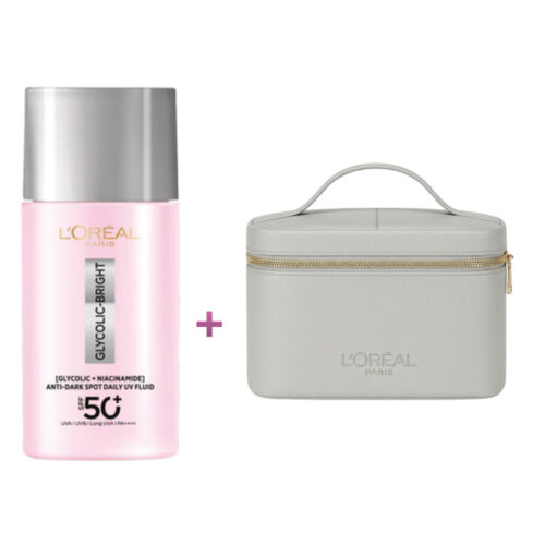 Pack L Oreal Paris Glycolic Bright Uv Fluid Spf50 Trousse