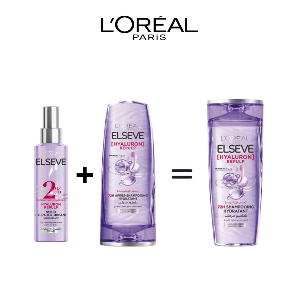 Pack Loreal Paris Elseve Hyaluron Repulp Serum Shampoing Apres Shampoing Pack