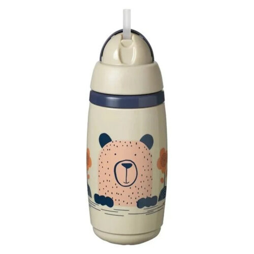 Tommee Tippee Tasse Isotherme A Paille 266ml Gris Ref 447824 G