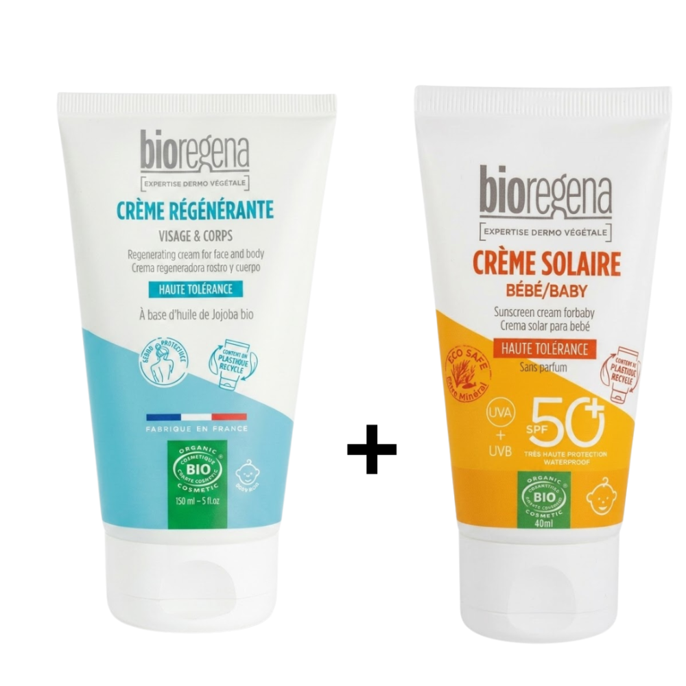 Bioregena Creme Solaire Bebe Spf50 40mlcreme Regenerante 150ml Pack