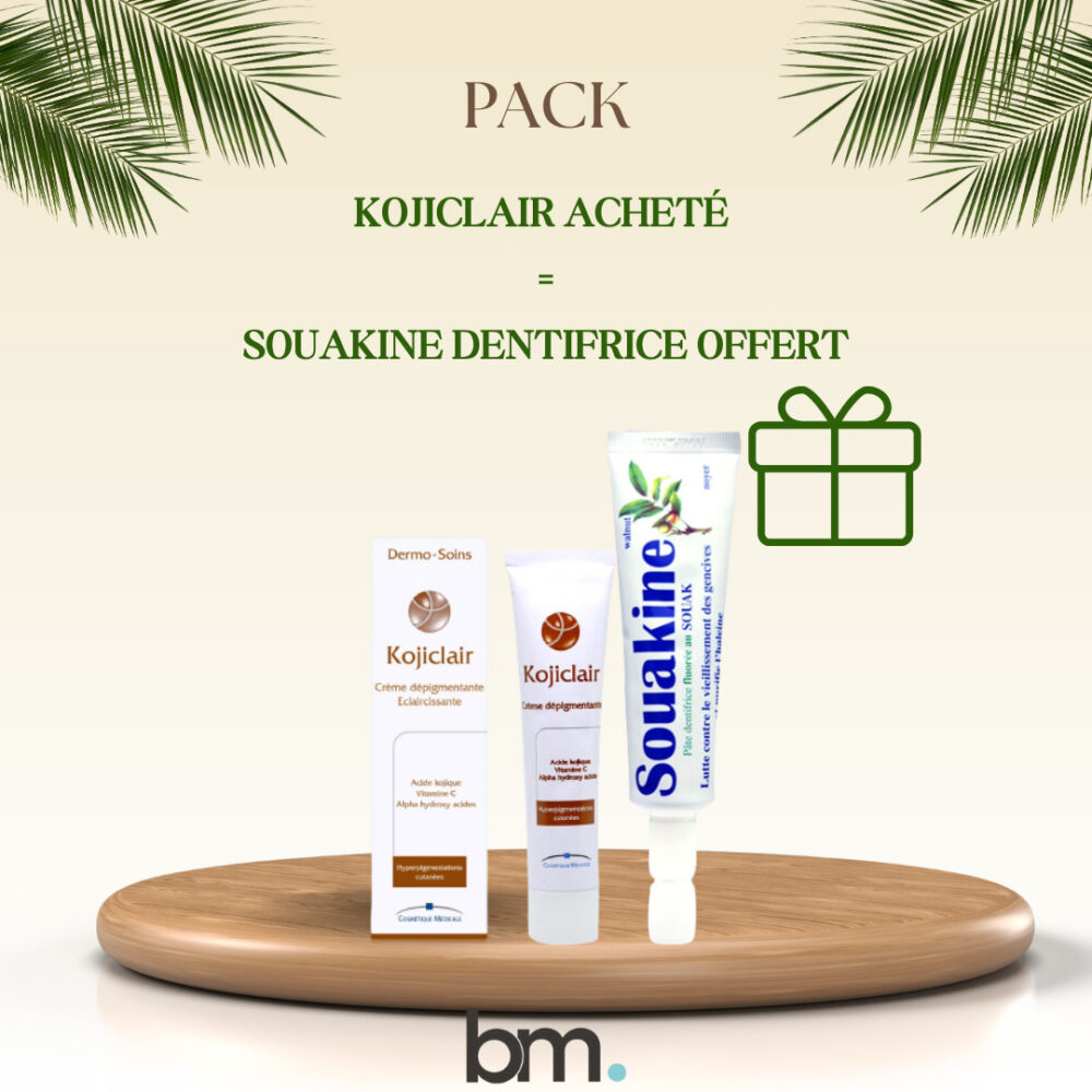 Dermo Soins Kojiclair Creme Eclaircissante 30ml Souakine Dentifrice Offert