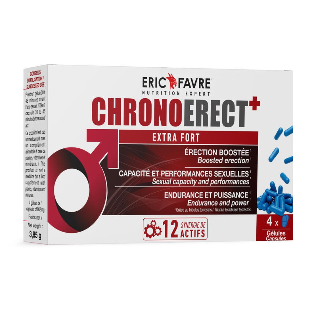 Eric Favre Chronoerect Extra Fort 4 Gelules Pour Tonus Sexuel