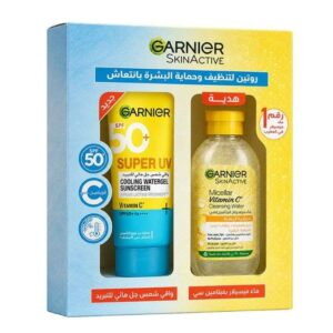 Garnier Cooling Watergel Sunscreen Spf50 Micellar Vit C Pack