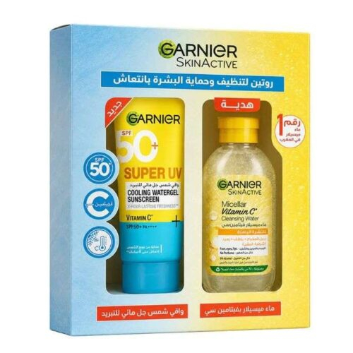 Garnier Cooling Watergel Sunscreen Spf50 Micellar Vit C Pack
