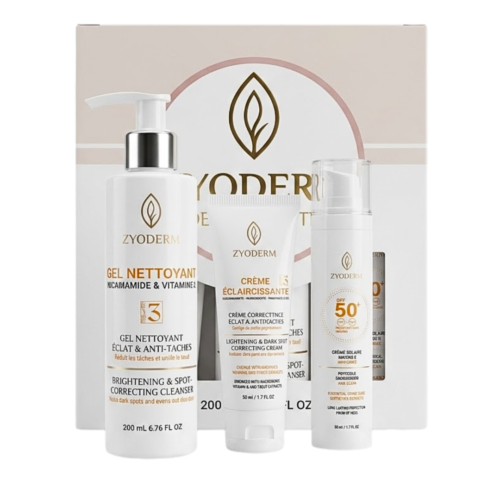 Zyoderm Dermawhite Creme Eclaircissantecreme Solaire Invisiblegel Nettoyent Coffret