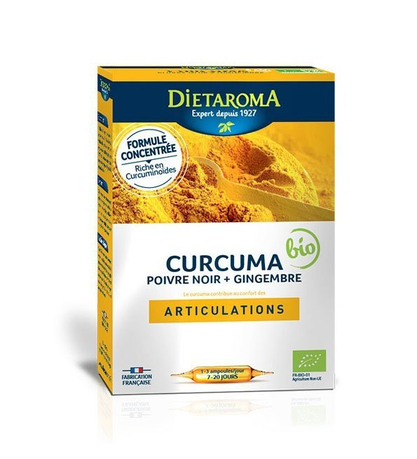 Dietaroma Curcuma Gingembre 20 Ampoules10ml
