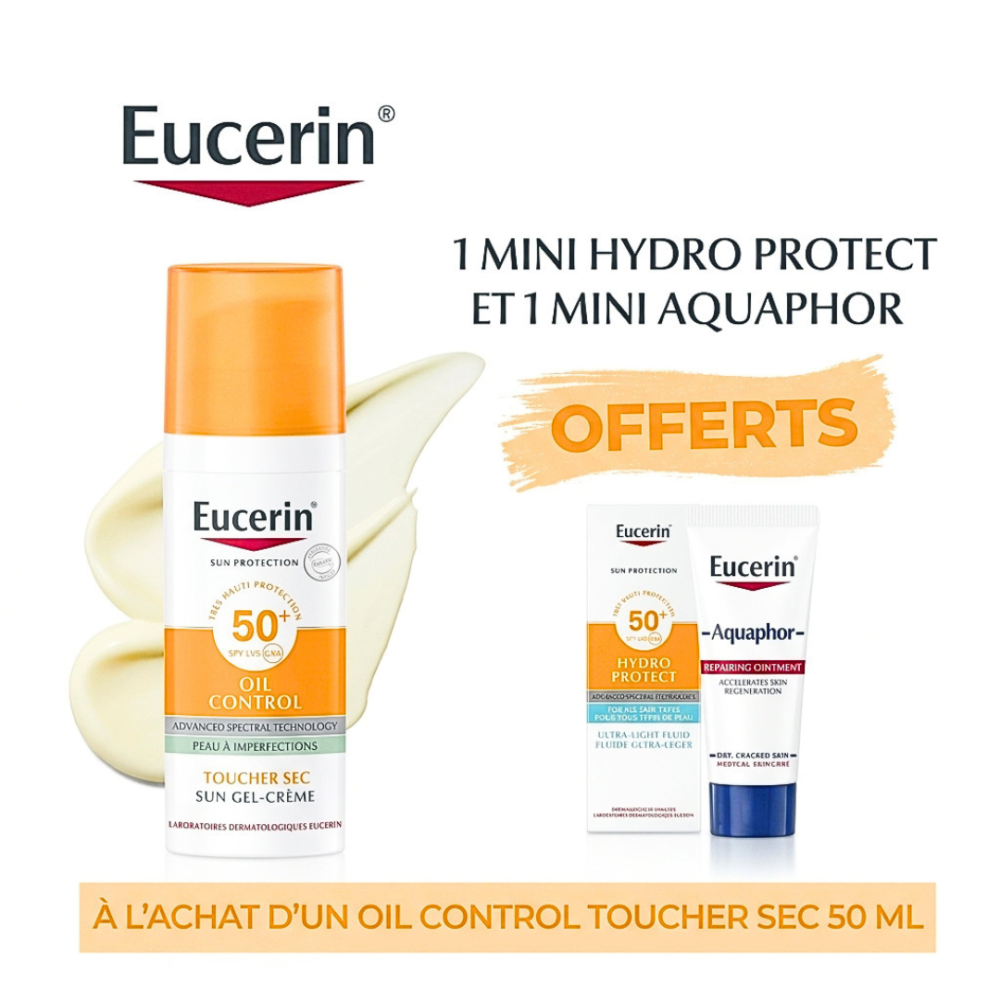 Eucerin Ecran Oil Control 50mlhydro Protect 5mldermo Serum 5ml Pack