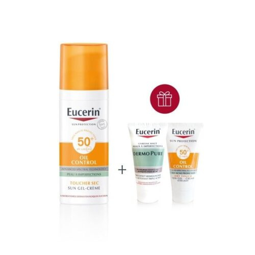 Eucerin Pack Oil Control Gel Creme Toucher Sec Spf 50 Gel Nettoyant Dermopure Echantillon Mini Sun Oil Control Offerts