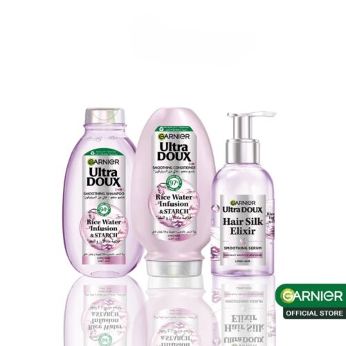 Garnier Routine Ultra Doux Rice Water Shampooing Serum Apres Shampooing