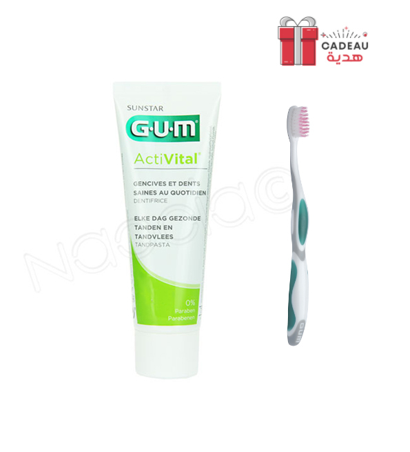 Gum Dentifrice Activital 75ml Brosse A Dent Offerte