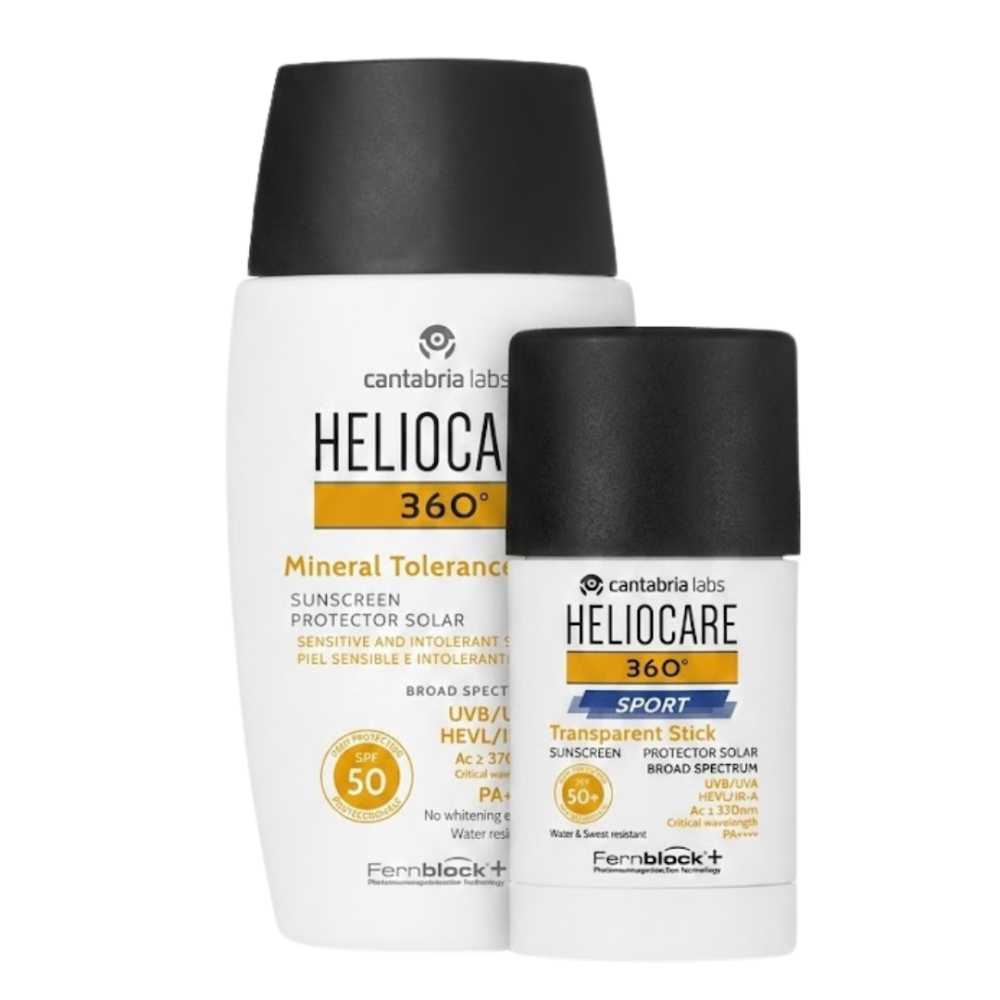 Heliocare 360 Mineral Tolerance Fluide Spf50stick Transparent Duo Pack