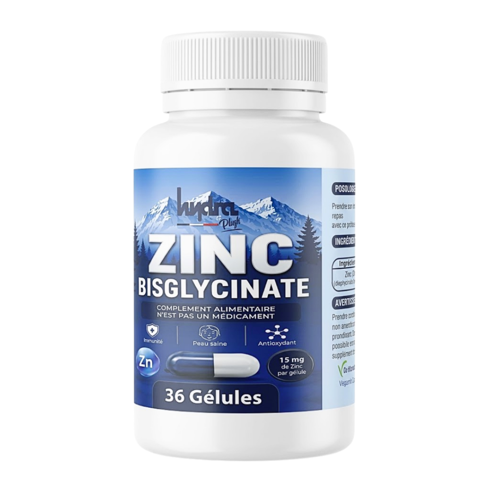 Hydra Plus Zinc Bisglycinate 15mg 36 Gelules
