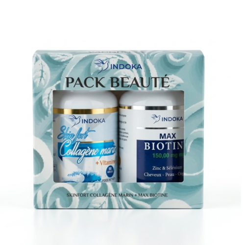 Indoka Collagene Marin 90 Gelules Max Biotine 90 Comprimes Pack