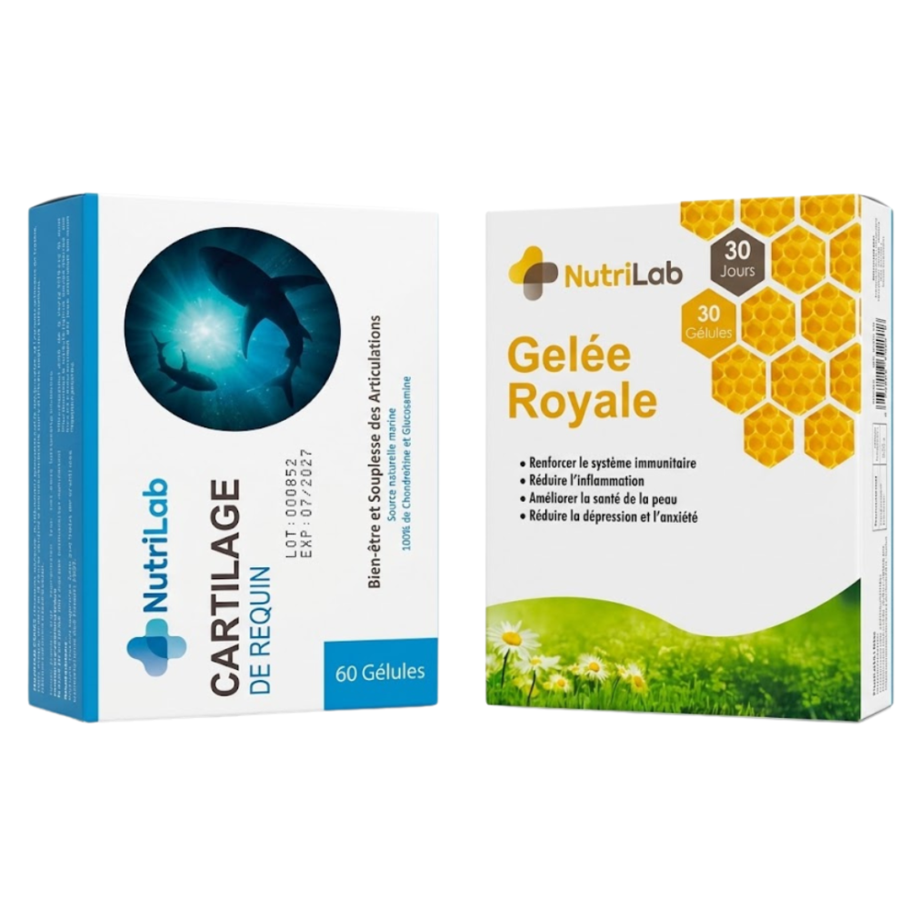 Nutrilab Cartilage De Requin 60 Gelulesgelee Royale 30 Gelules