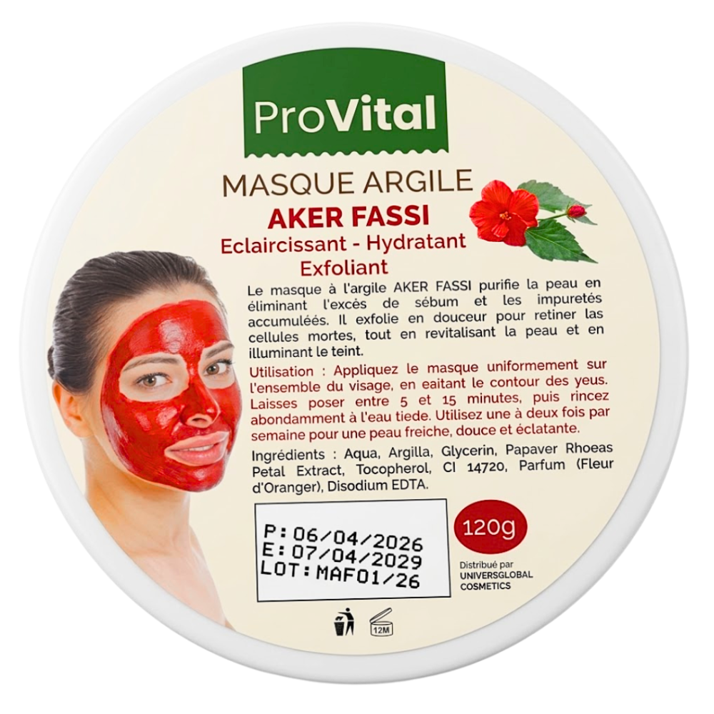 Pro Vital Masque Argile Aker Fassi 120g