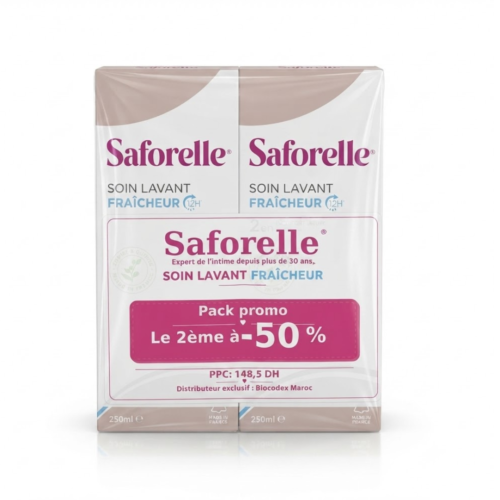 Saforelle Soin Lavant Fraicheur 2x250ml Pack 2eme A 50