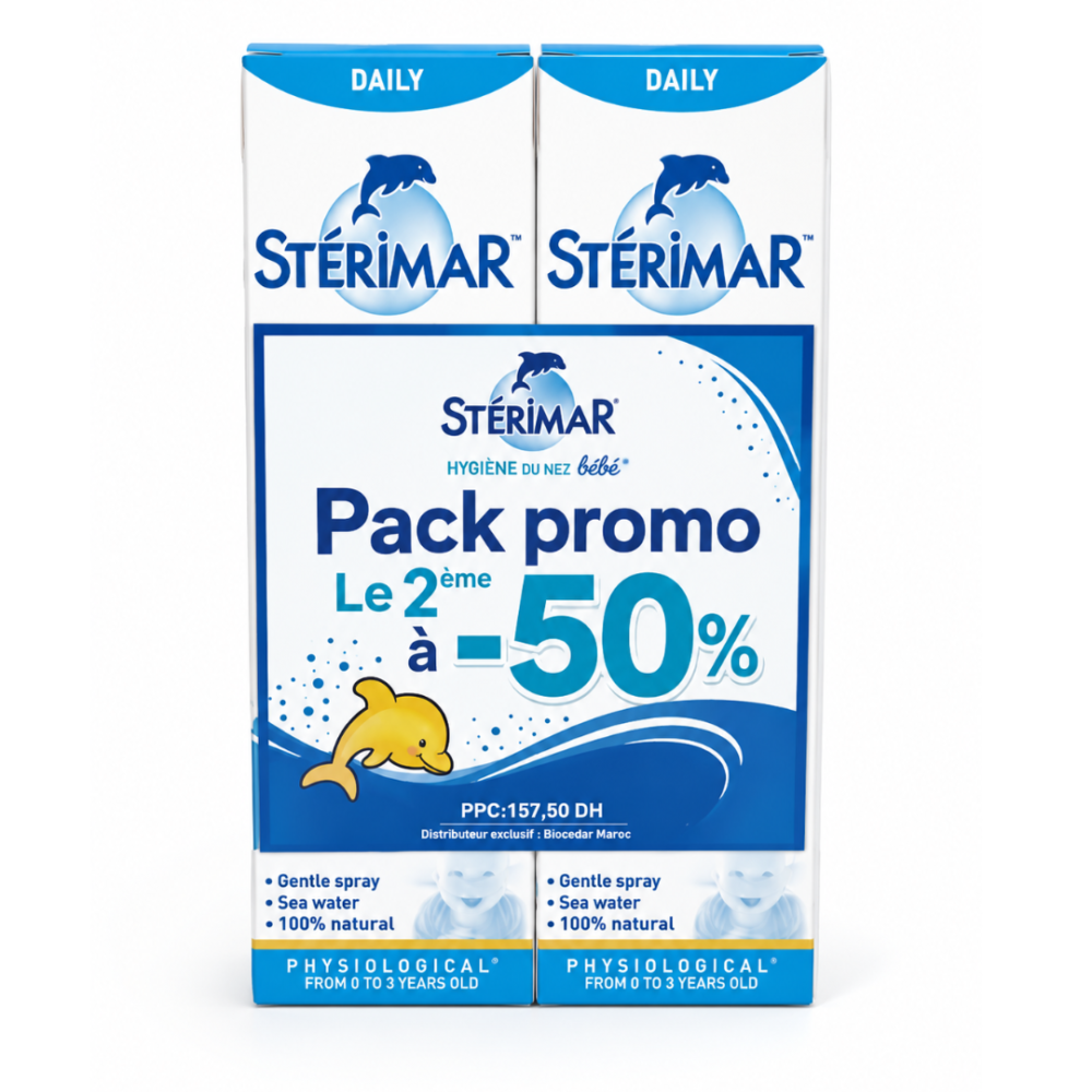 Sterimar Bebe Hygiene Du Nez Pack Le 2eme 50