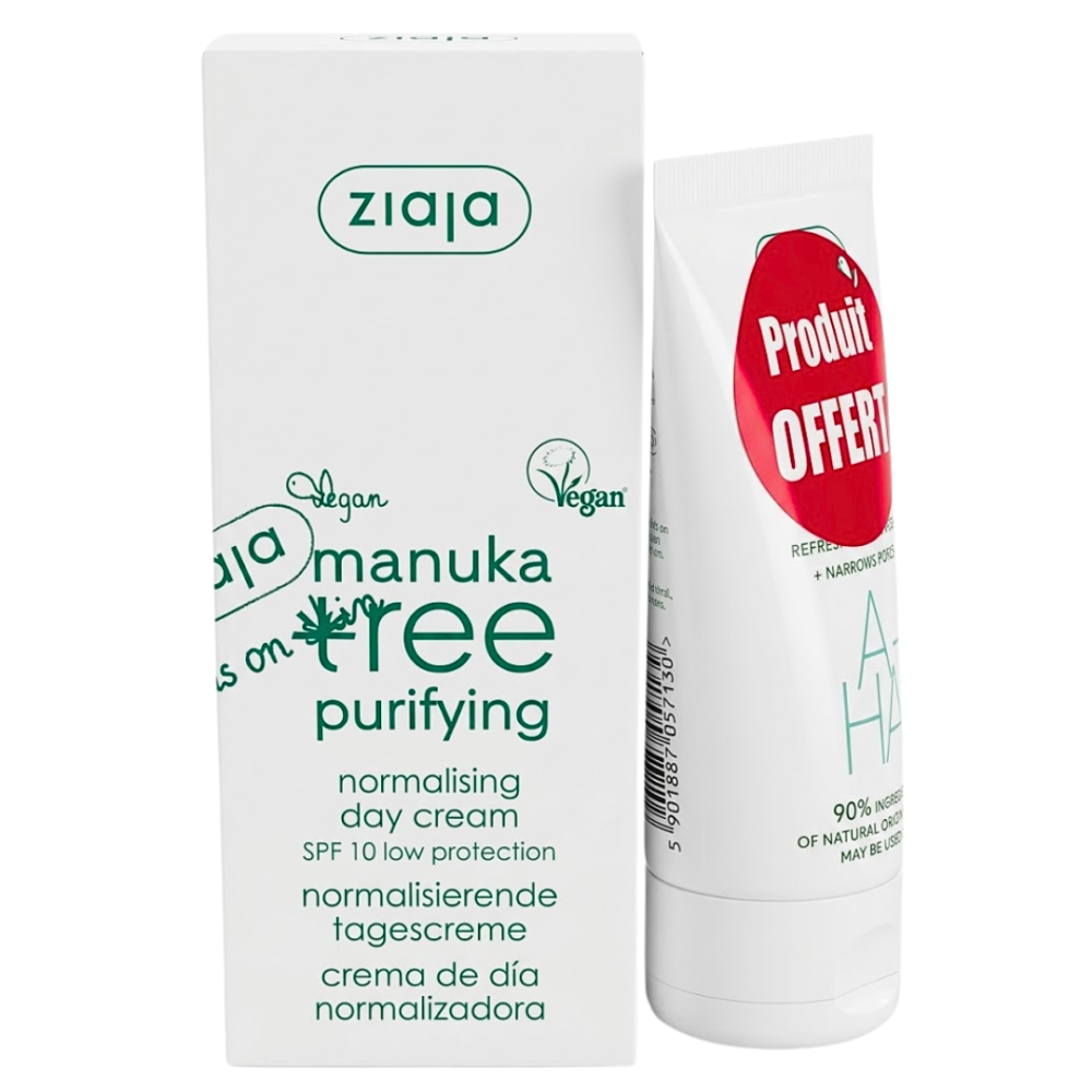 Ziaja Manuka Tree Creme De Jour Peaux Mix A Grasse 50mlmasque 55ml Duo Pack