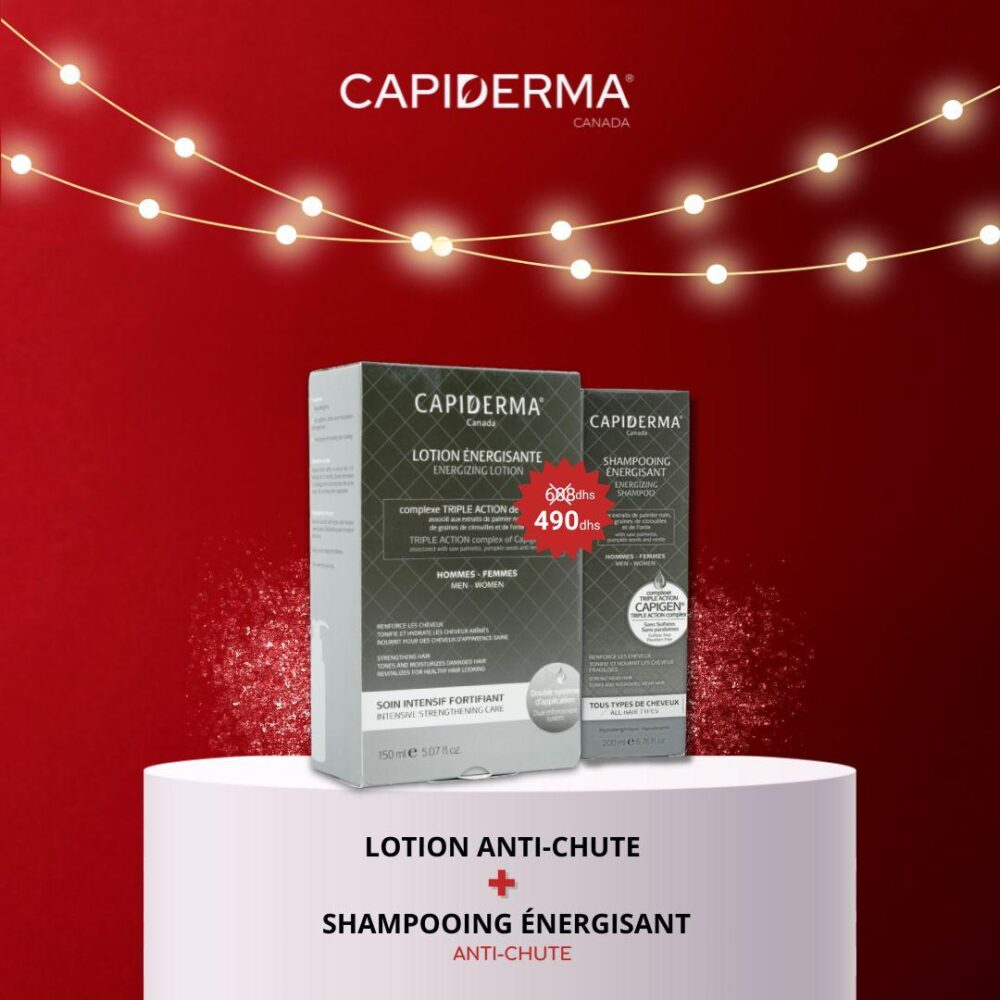 Capiderma Lotion Soin Intensif Anti Chute 150 Ml Shampooing Anti Chute 200ml Offert