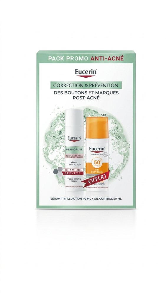 Eucerin Dermopure Triple Effect Serum 40mlecran Huile Control 50ml Pack