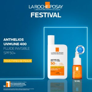 Festival La Roche Posay La Roche Posay Anthelios Uvmune 400 Creme Solaire Fluide Invisible Shaka Peaux Sensibles 50ml