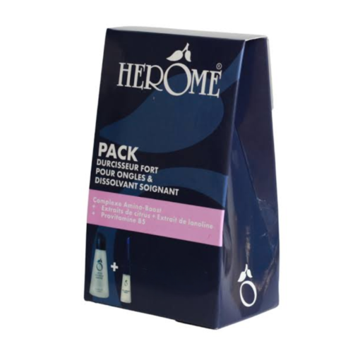 Herome Pack Durcisseur Fort Pour Ongles Dissolvant 1