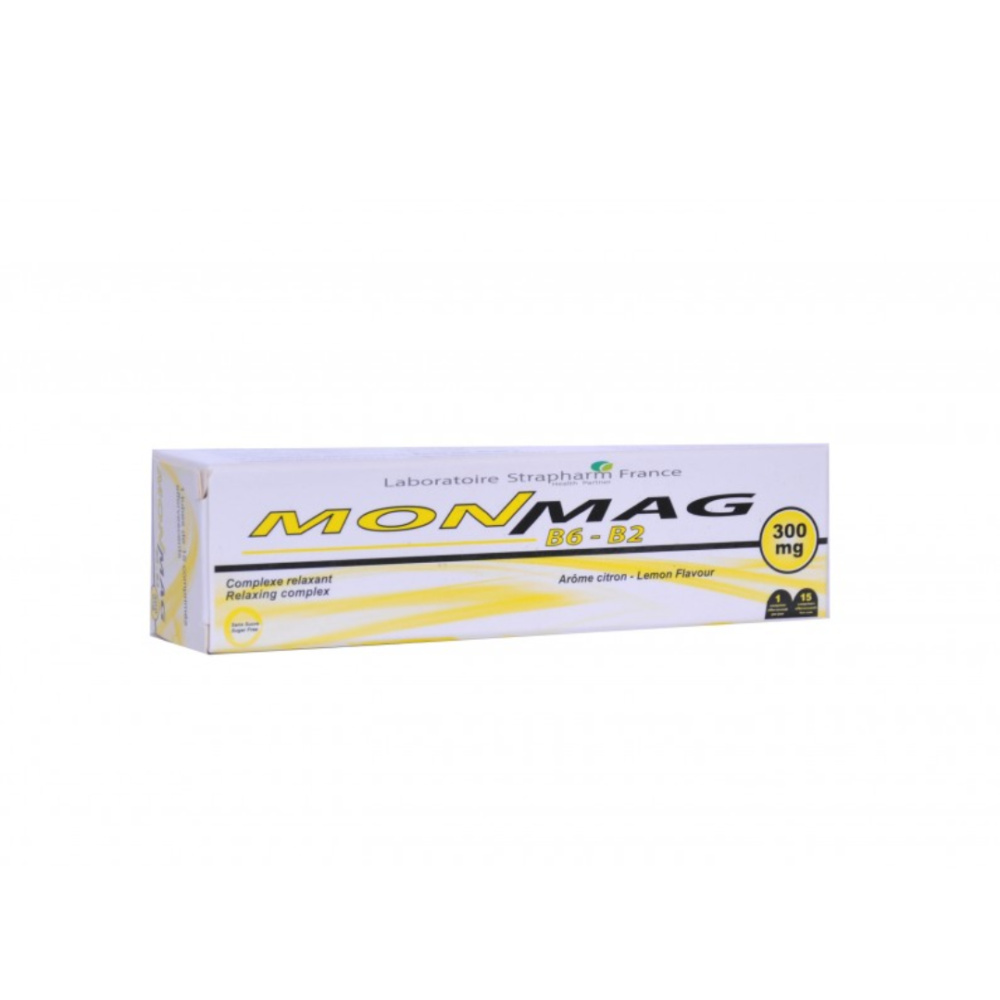 Monmag Citron 300mg 15 Comprimes
