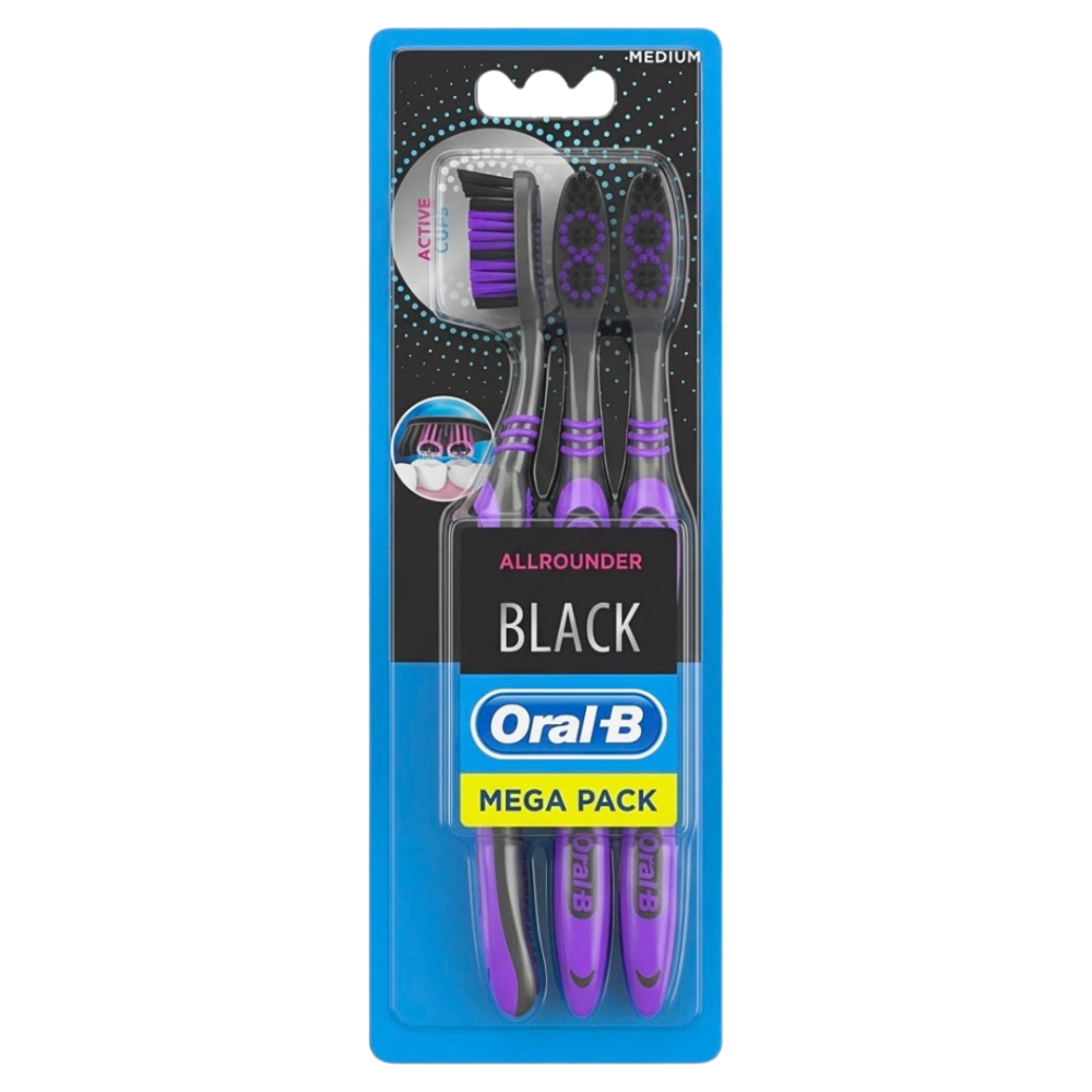 Oral B Brosse A Dents Allrounder Black Medium Pack