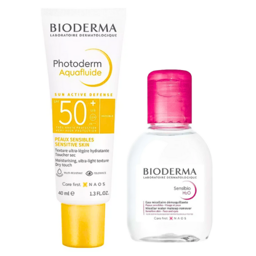 Pack Bioderma Photoderm Aquafluide Spf50 Invisible 40mlsensibio H2o 100ml Pack