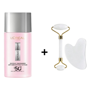 Pack L Oreal Paris Glycolic Bright Serum Glowingcoffret Guasha Pack