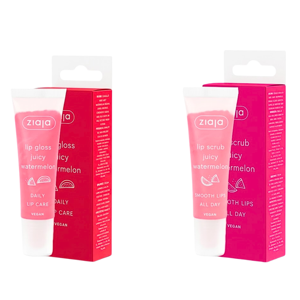 Pack Ziaja Gloss A Levres A La Pasteque 12mlgommage Levres 12ml Pack