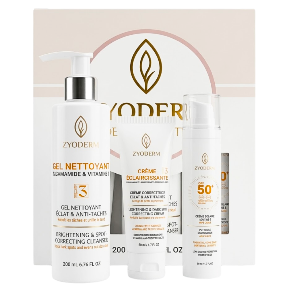 Zyoderm Creme Eclaircissantecran Solaire Teintegel Nettoyent Offert Pack
