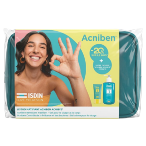🎁 PACK 🎁 – Isdin Acniben 2 Controle Brillance+Acniben Cleanser Gel 400ml+Trousse