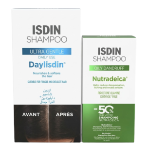 🎁 PACK 🎁 – Isdin Shampoing Ultra Gentle 400ml+Shampoing Oily Dandruff 200ml Pack