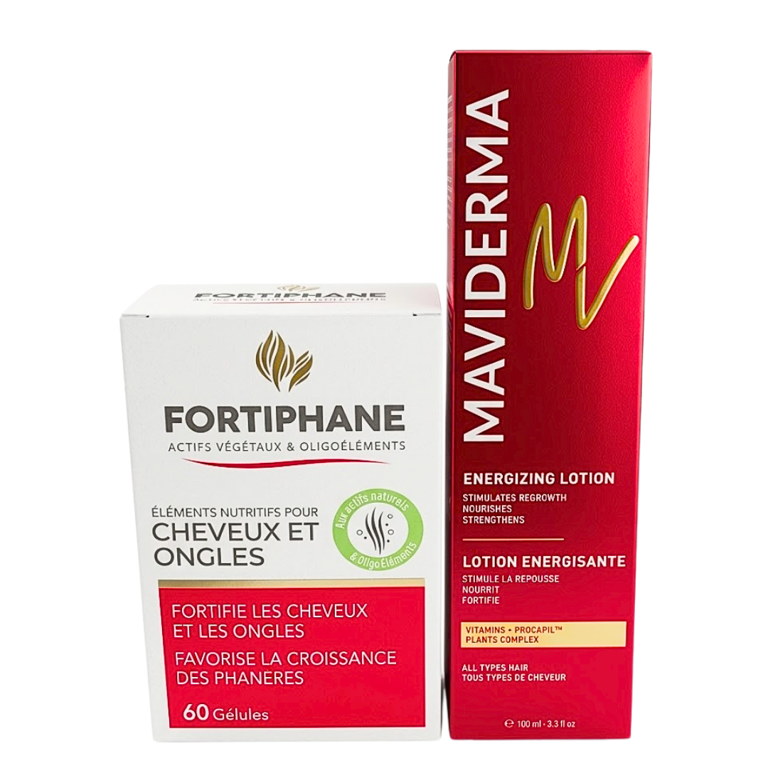 🎁 PACK 🎁 – Maviderma Lotion Energisante 100ml+Fortiphane 60 Gelules Offert Pack