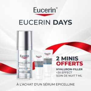 🎁 PACK 🎁 – EUCERIN - Hyaluron-Filler Epicelline Sérum - 30ml + 2 Minis Hyaluron-Filler 3X Effect Soin de Nuit 7ml Offerts