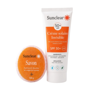 Pack Sunclear Ecran Invisble Spf50savon 100g Offert