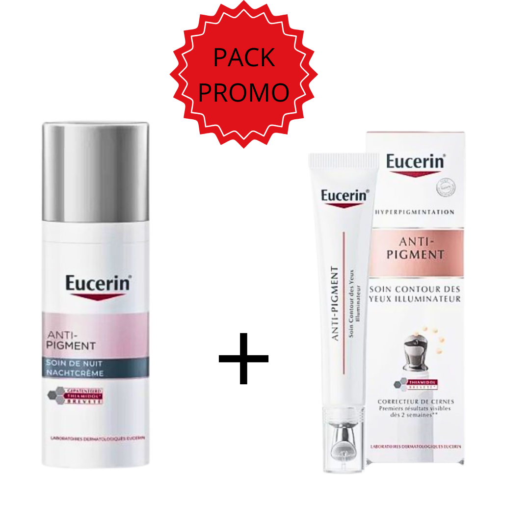 🎁 PACK 🎁 – Eucerin Anti-Pigment Soin Nuit 40ml+Anti-Pigment Contour Yeux 15ml Pack